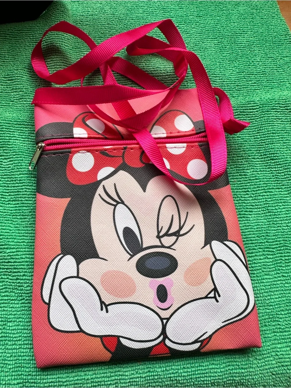 Minnie Mouse Pink Polka Dot Bow crossbody